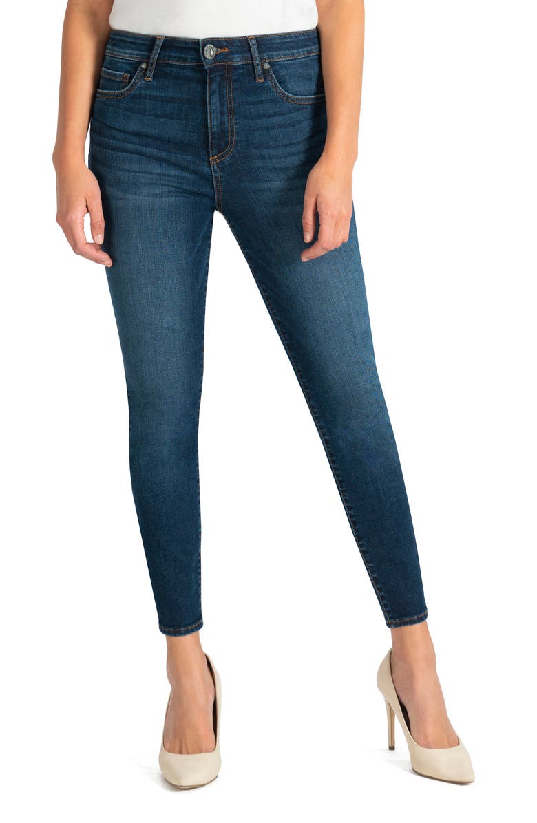 KUT FROM THE KLOTH Donna High Waist Ankle Skinny Jeans, Main, color, CIVIC