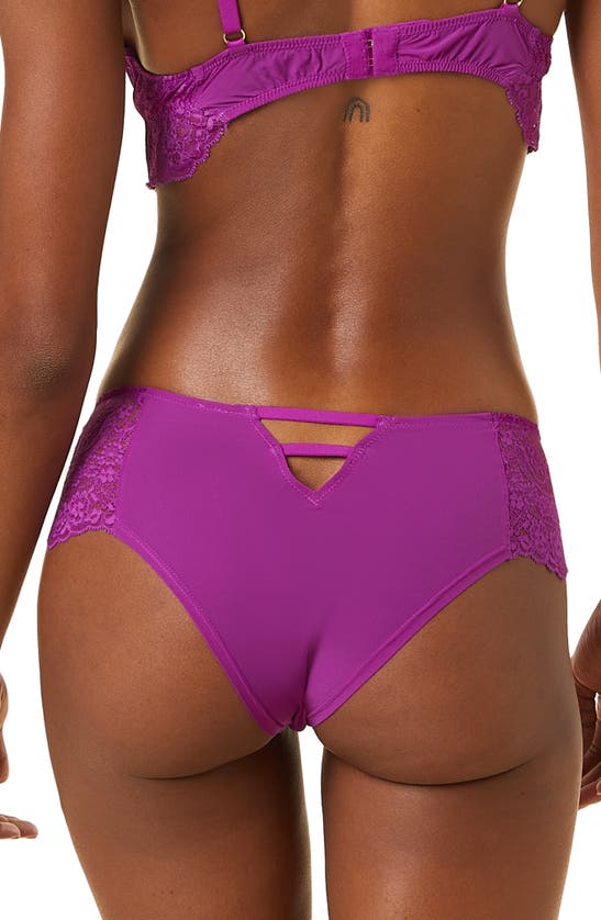Etam Mystere Lace Side Hipster Briefs In Purple