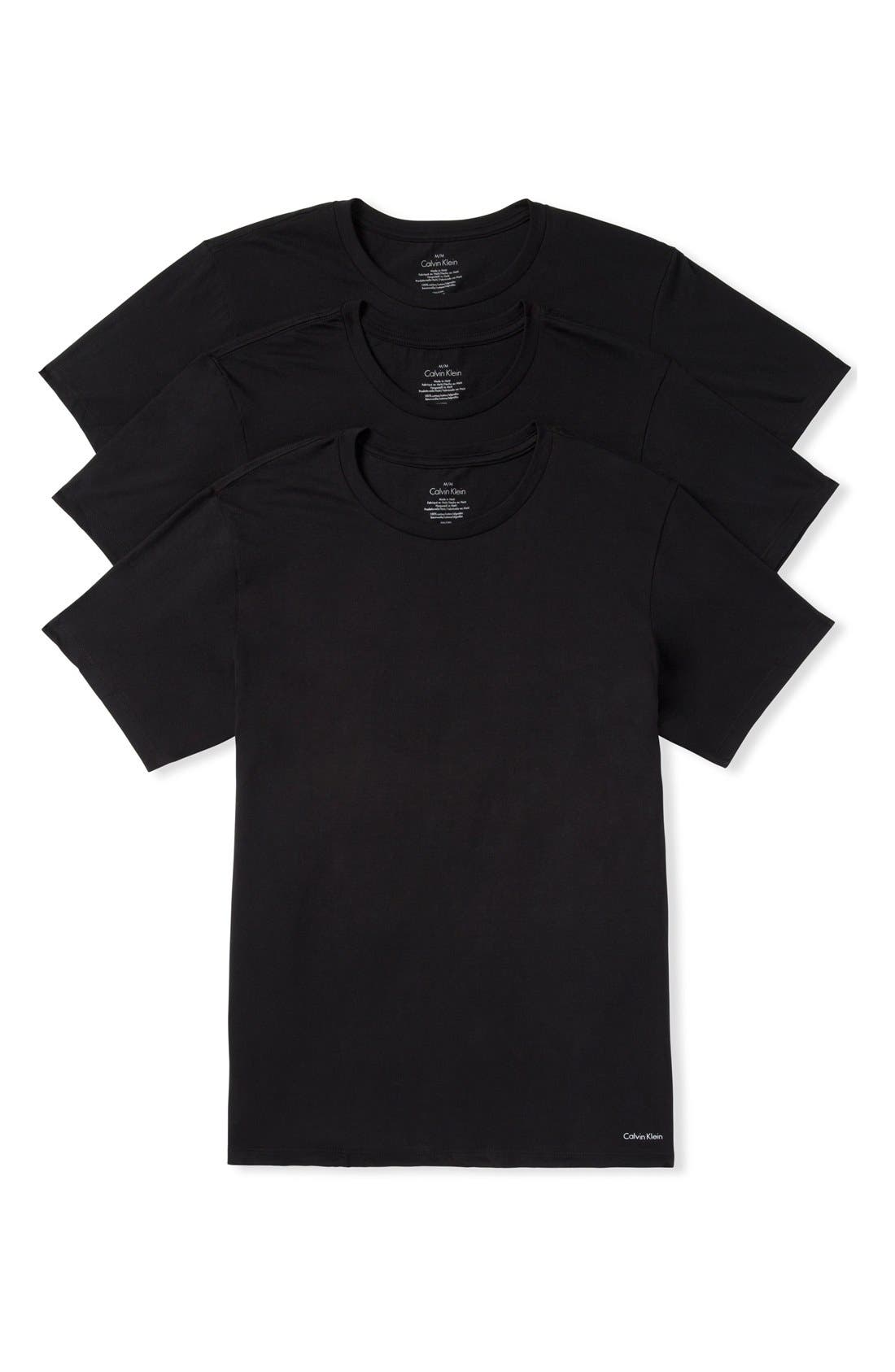 UPC 608279055754 product image for Men's Calvin Klein 3-Pack Cotton T-Shirt, Size X-Large - Black | upcitemdb.com