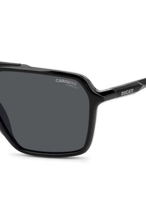 Carrera Eyewear X Ducati 55mm Carduc Rectangle Sunglasses In Black/grey