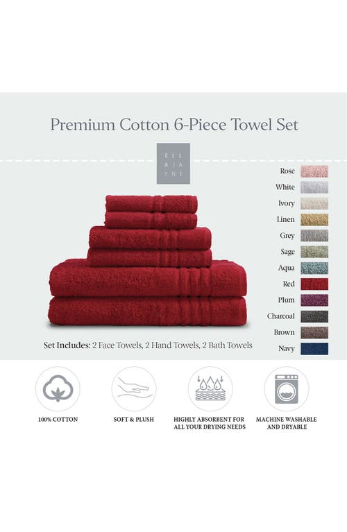 Ella Jayne Home Ella Jayne Face-hand-body 6-piece Towel Set In Red