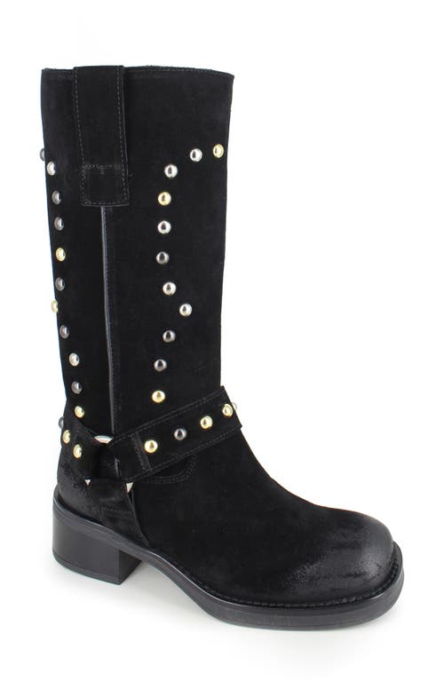 Shop Ziginy Cinnia Studded Water Resistant Boot In Black