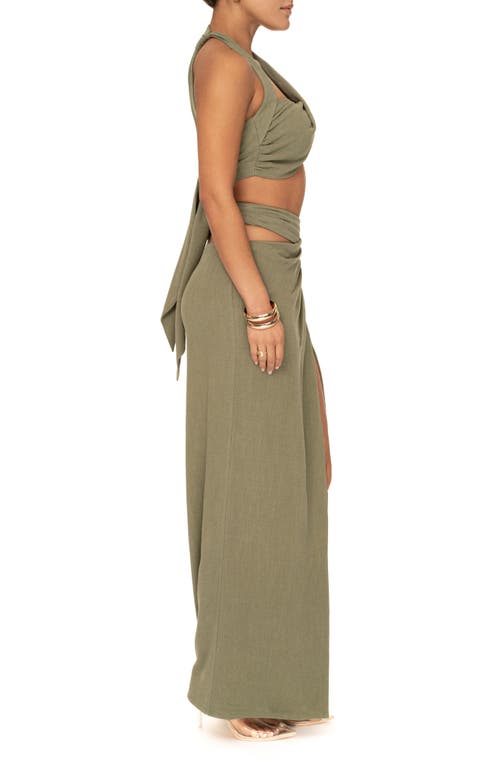 Jluxlabel New Age Crop Top & Skirt Set In Green