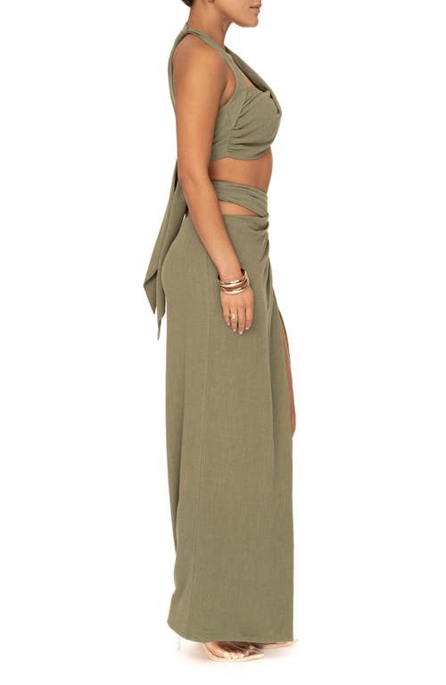 Shop Jluxlabel New Age Crop Top & Skirt Set In Green