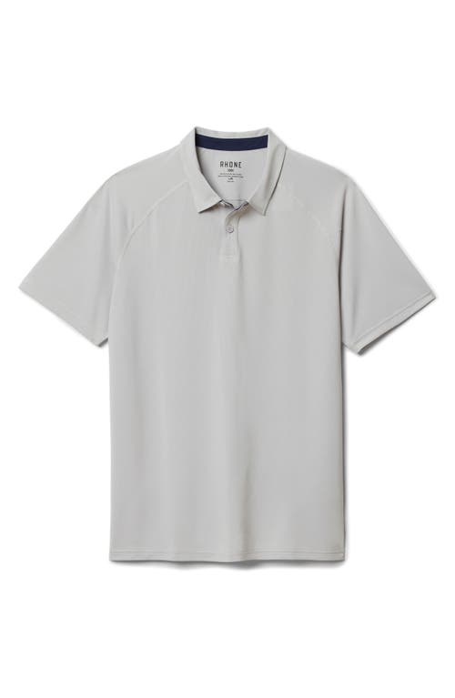 Shop Rhone Delta Piqué Performance Polo In Sleet Gray