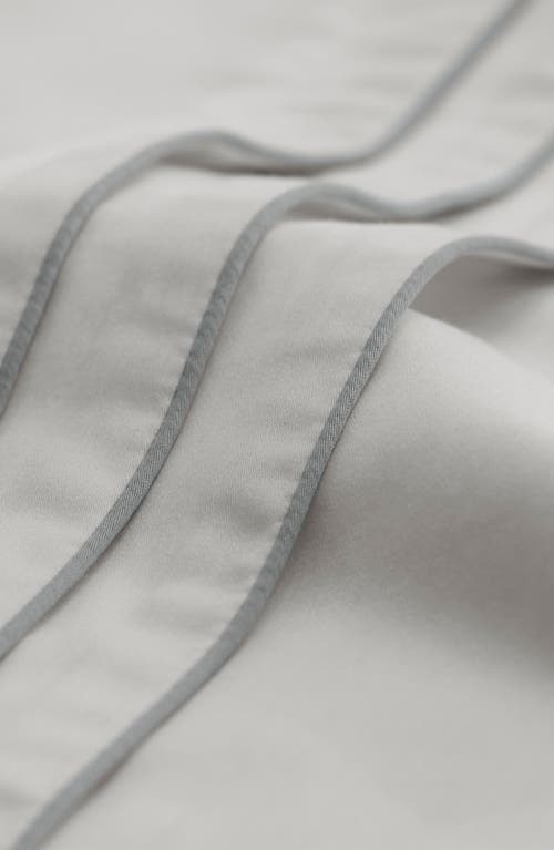 Shop Boll & Branch Signature Triple Pleat Organic Cotton Sheet Set In White/shore