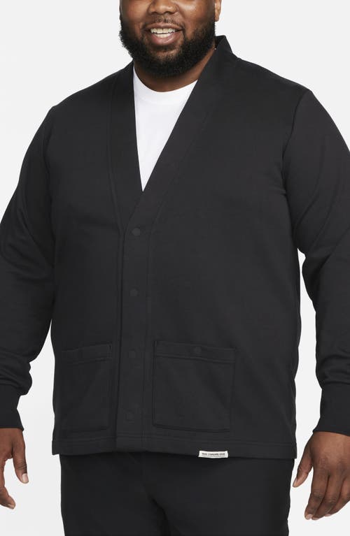 Shop Nike Golf Dri-fit Standard Issue Golf Cardigan In Black/white