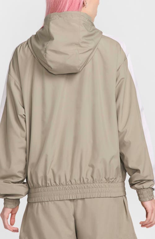 Shop Nike Classic Hooded Zip Jacket In Light Army/white