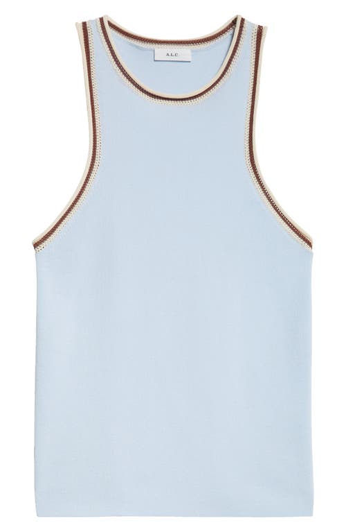 Shop A.l.c . Nelly Contrast Tank In Soft Blue