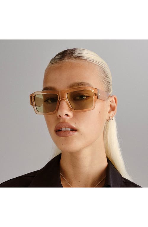 Le Specs Polygraph 55mm Rectangular Sunglasses In Sand
