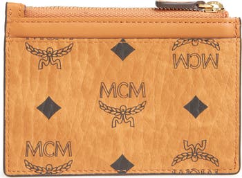 MCM Mini Patricia Visetos Leather Card Case