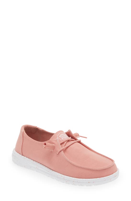 Hey Dude Wendy Canvas Boat Shoe In Terracotta