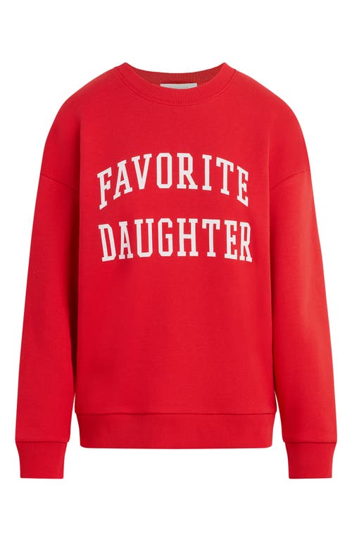 Favorite Daughter Collegiate Cotton Blend Sweatshirt In Haute Rouge