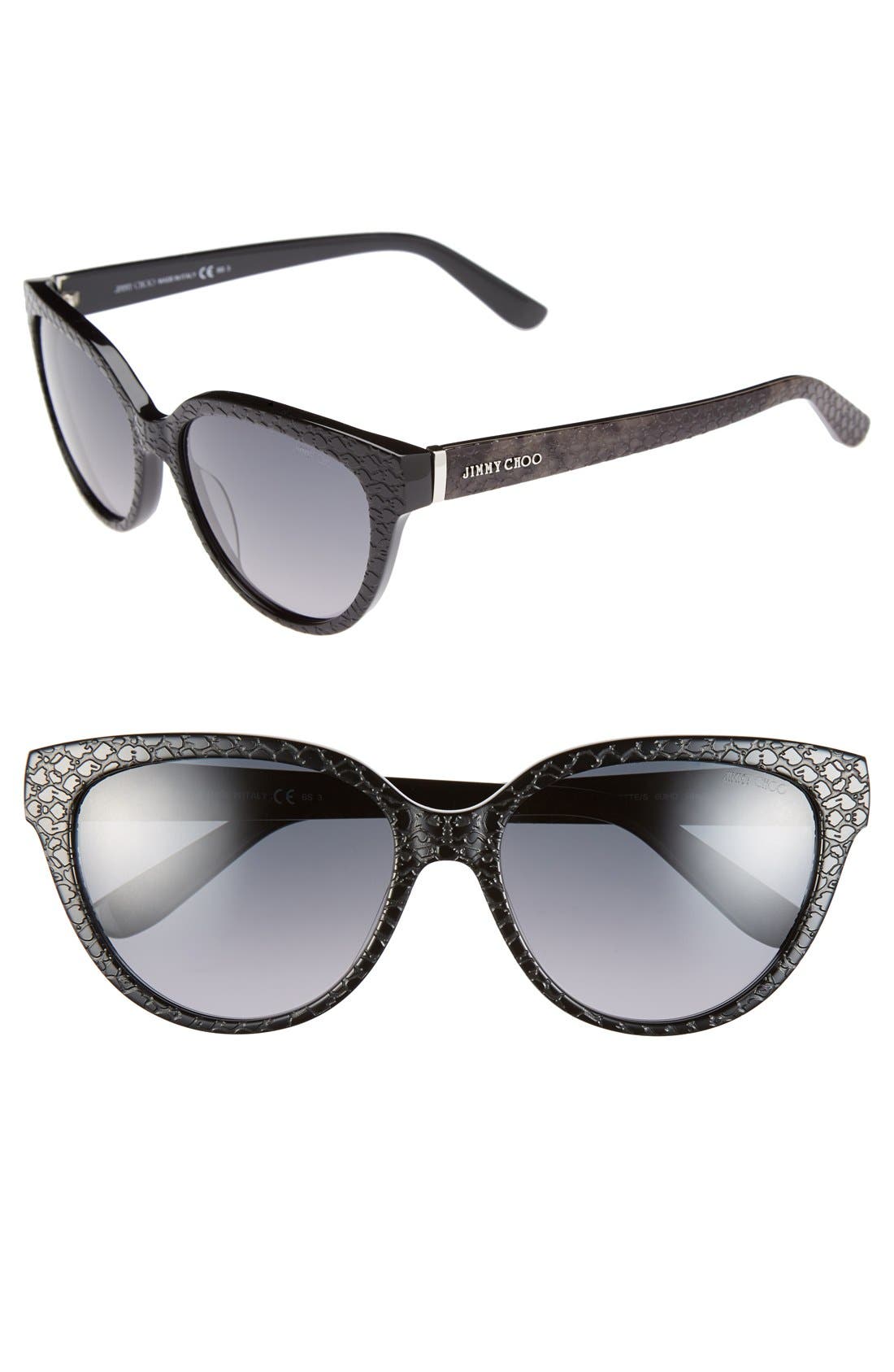 Jimmy Choo 'Odette' 56mm Cat Eye Sunglasses Nordstrom