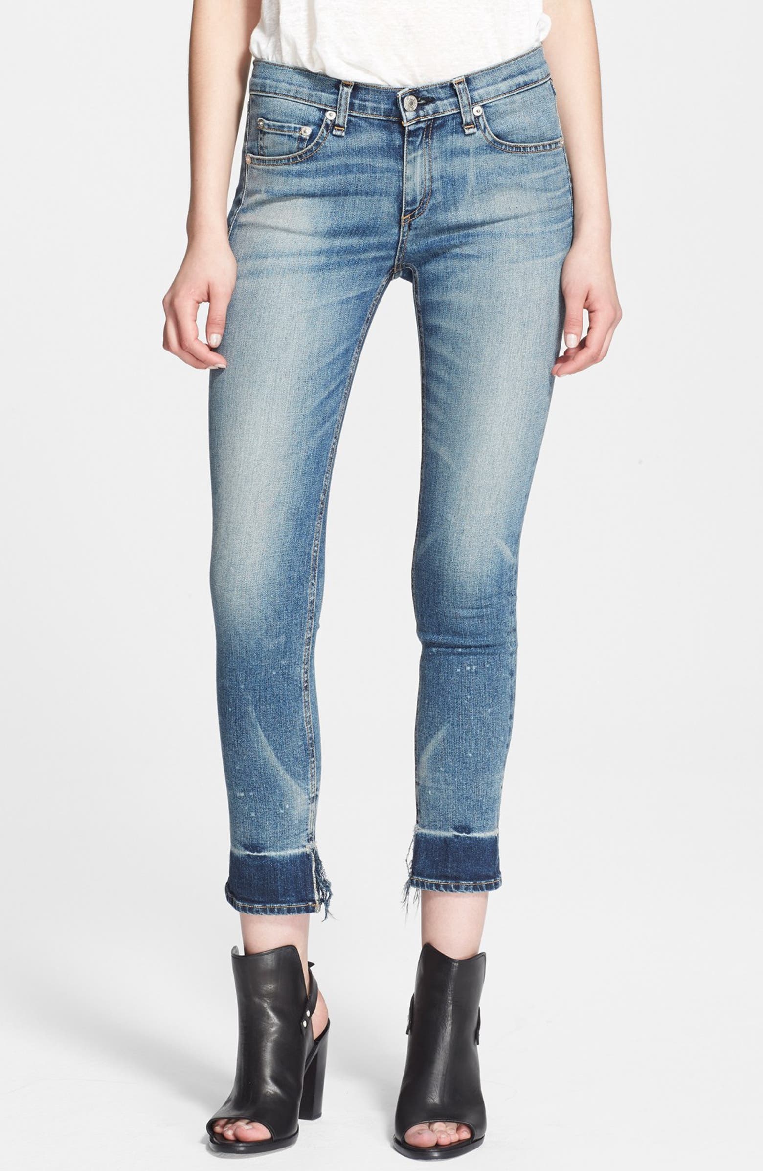 rag & bone/JEAN 'The Crop' Low Rise Skinny Jeans (Newquay) | Nordstrom