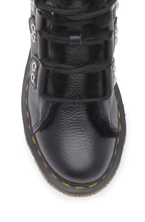 Dr. Martens' Dr. Martens 1460 Faux Fur Trim Ghillie Boot In Black