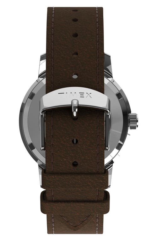 Shop Timex ® Marlin Automatic Leather Strap Watch, 40mm In Brown