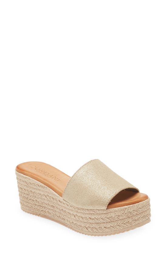 Cordani Buffy Espadrille Platform Sandal In Platinum