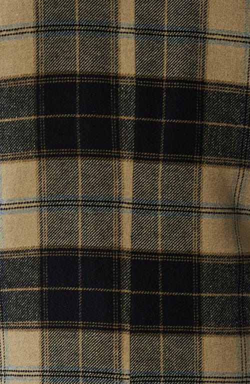 The Normal Brand Lan Windowpane Plaid Peacoat In Navy Windowpane Plaid