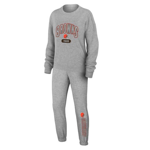 Women's Colorado Avalanche WEAR by Erin Andrews Heather Gray Logo Pullover  Hoodie & Pants Sleep Set