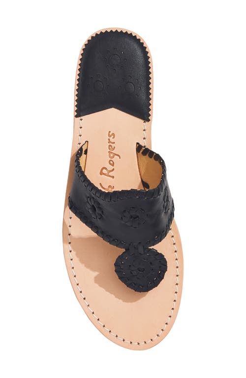 Shop Jack Rogers Jacks Flat Sandal In Black/black