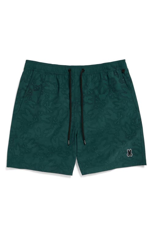 Shop Psycho Bunny Palm View Hydrochromic Swim Trunks In Sea Moss