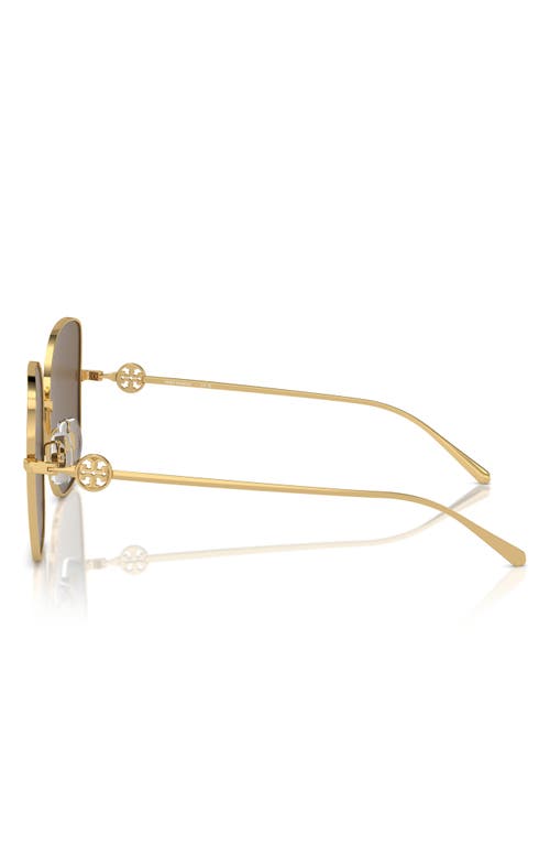 Tory Burch 60mm Oversize Butterfly Sunglasses In Gold/gold