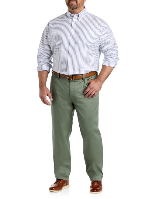 Oak Hill Premium By Dxl Oak Hill Straight-fit Tech Pants In Laurel Wreath