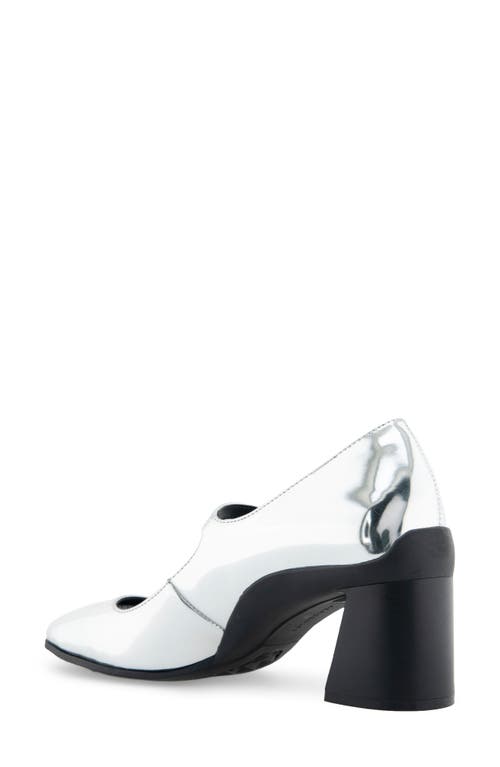 Shop Aerosoles Cali Mary Jane Pump In Silver Mirror Metallic