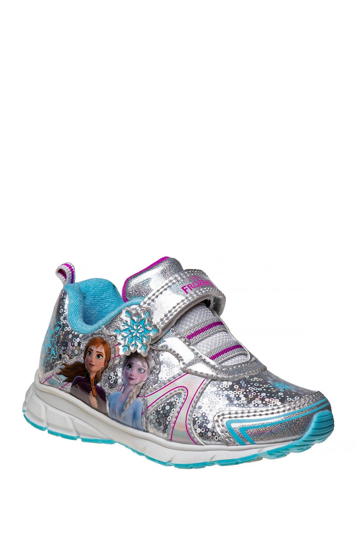 Josmo Kids' Disney Frozen Ii Glitter Sneaker In Silver Blue