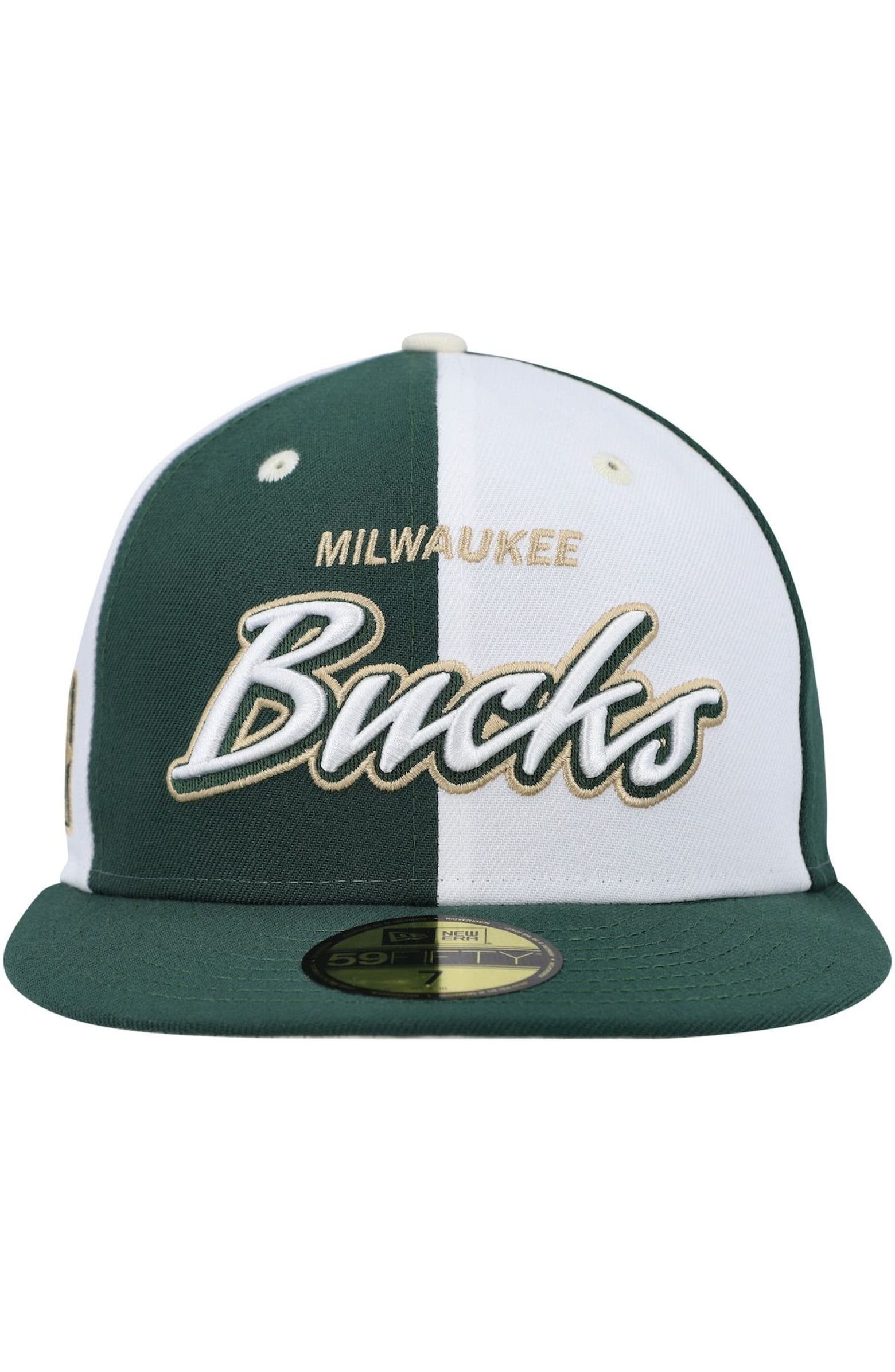 New Era Men's New Era Hunter Green/White Milwaukee Bucks Script ...