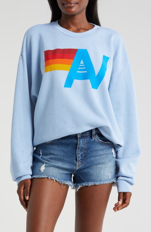 Aviator Nation Logo Crewneck Sweatshirt Ice at Nordstrom,