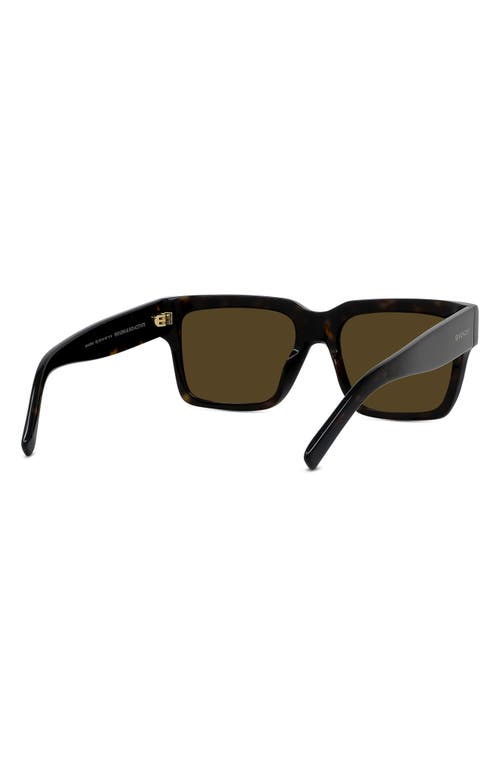 Givenchy Eyewear Gv Day Square Frame Sunglasses In Dark Havana/roviex