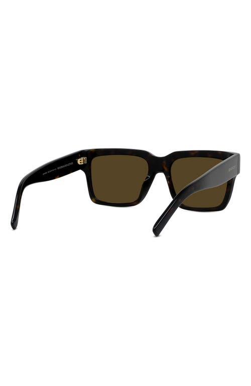 Shop Givenchy Gv Day Square Sunglasses In Dark Havana/roviex