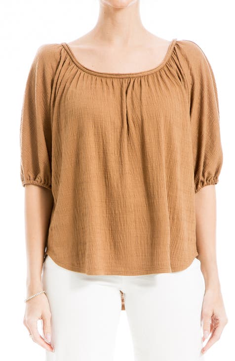 Bubble Sleeve Knit Jersey Top