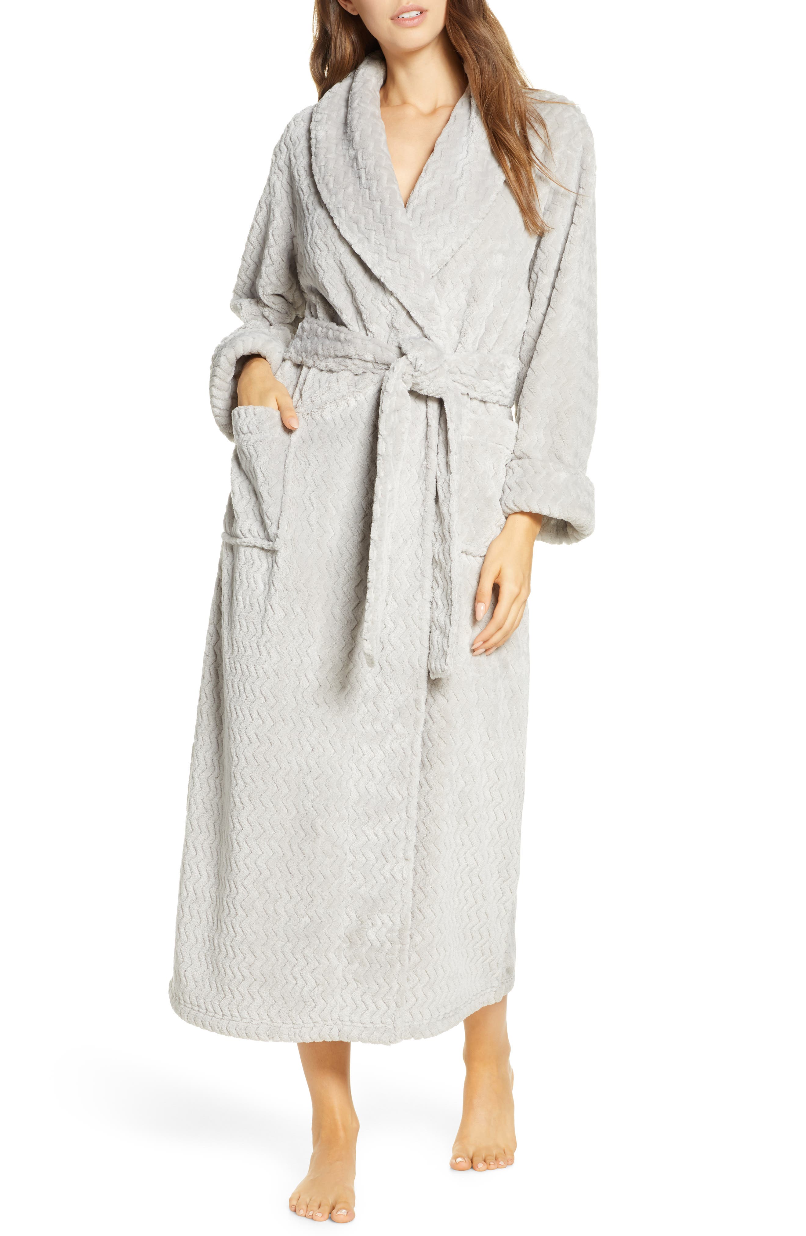 Natori Plush Geo Robe Nordstrom
