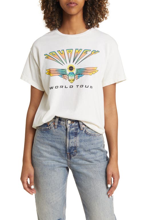 Journey World Tour Cotton Graphic T-Shirt in Marshmallow