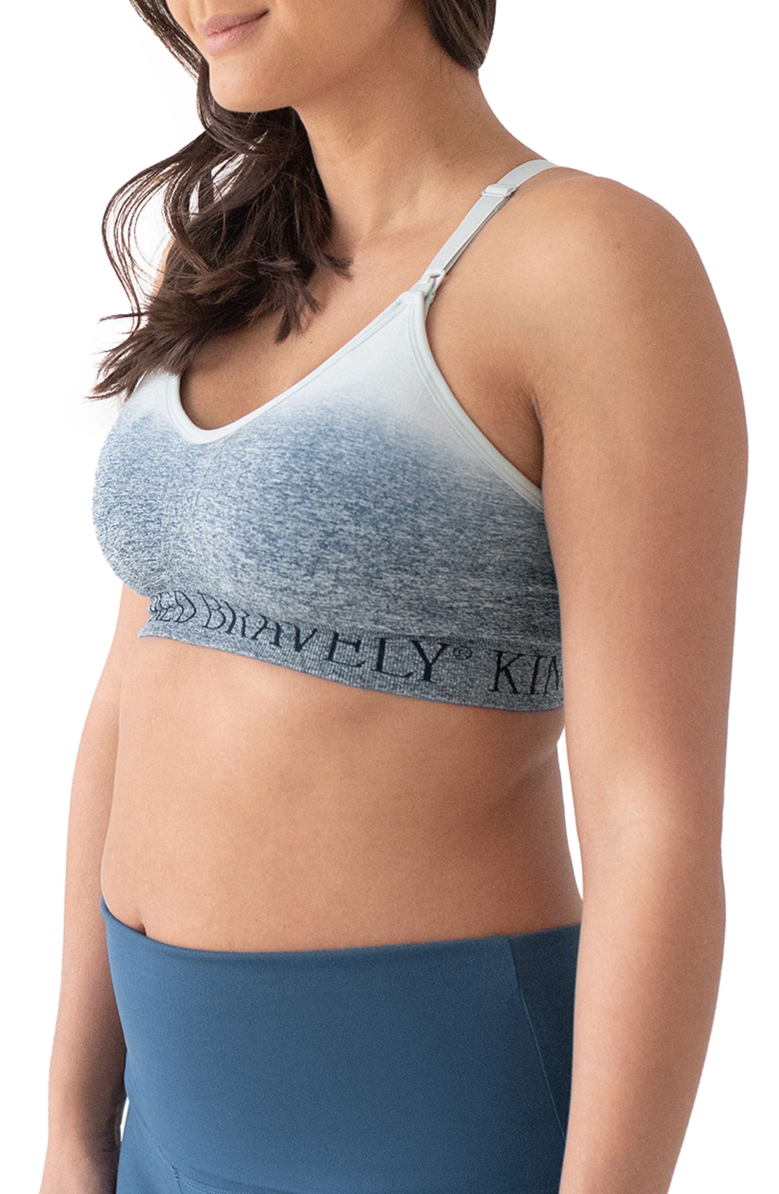 Kindred Bravely Plus Size Busty Sublime Hands-Free Pumping & Nursing Sports  Bra s - Fits s 42E-46I - Ombre Purple