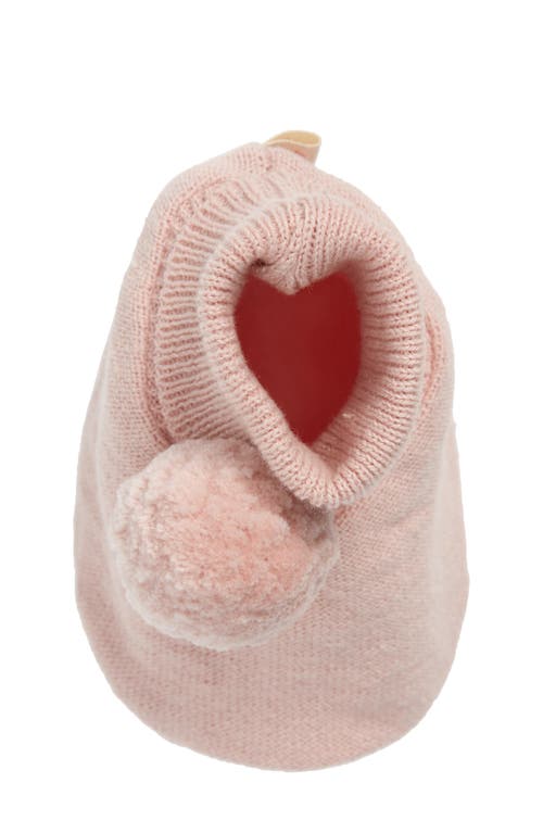 Pink Lemonade Pompom Cotton Bootie In Pink