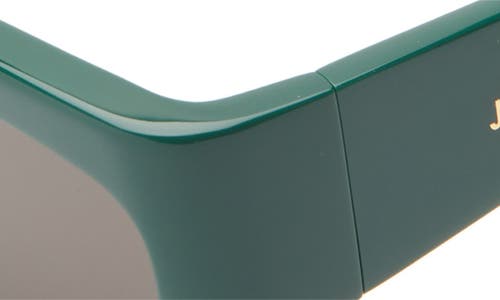 Jacquemus Les Lunettes Pilota Rectangular Sunglasses In Green/yellow Gold/grey