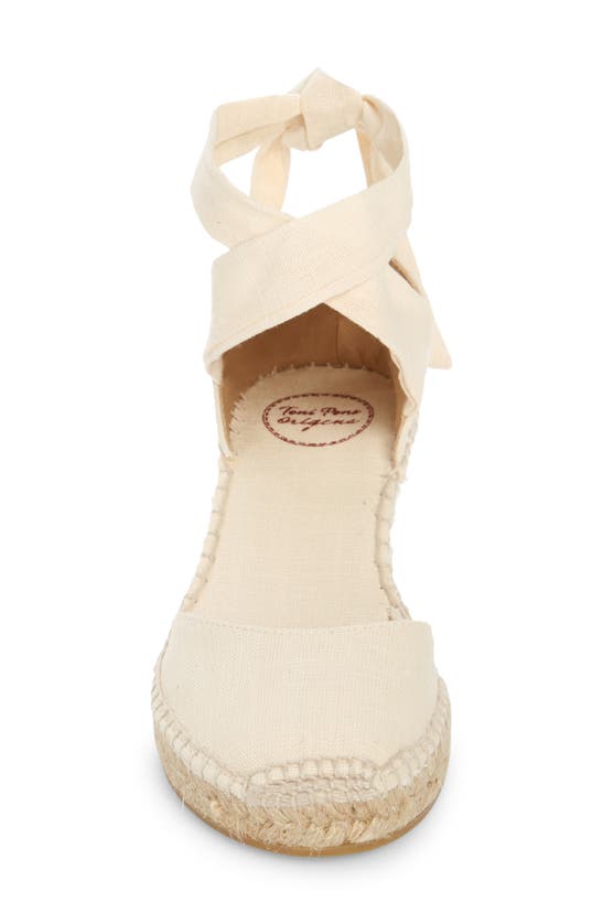 Toni Pons Julia Wraparound Espadrille Wedge In Ecru