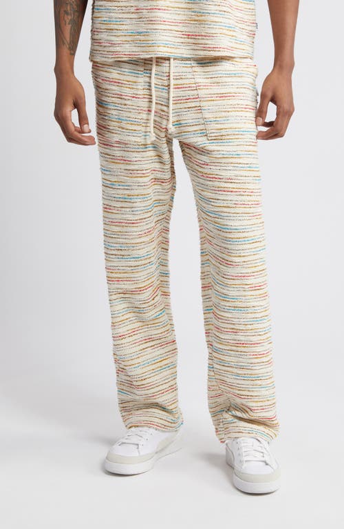 Shop Krost Sunset Straight Leg Knit Pants In Beige Multi