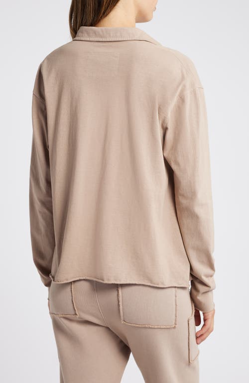 Shop Frank & Eileen Patrick Popover Henley In Biscotti