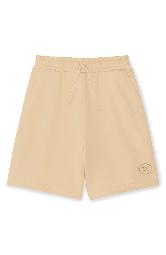 Shop The Sunday Collective Kids' Natural Dye Everyday Shorts In Latte