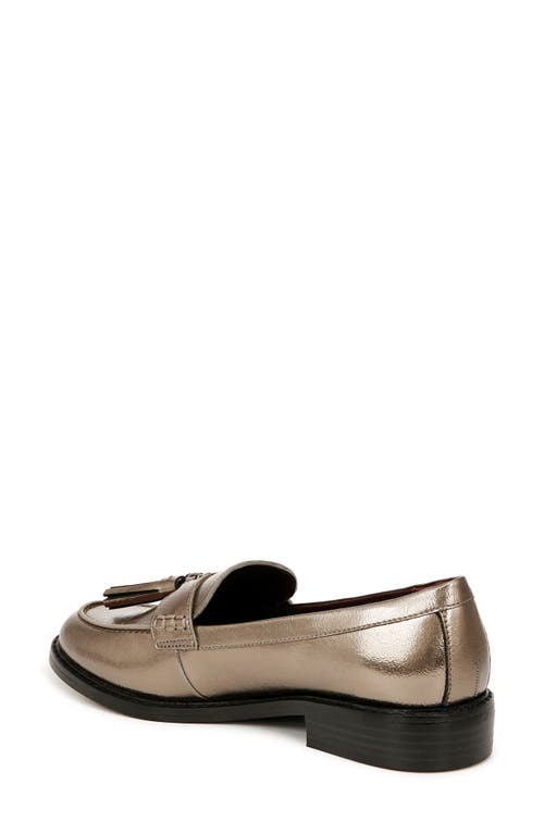 Franco Sarto Carolyn Low Womens Patent Slip On Loafers In Pewter