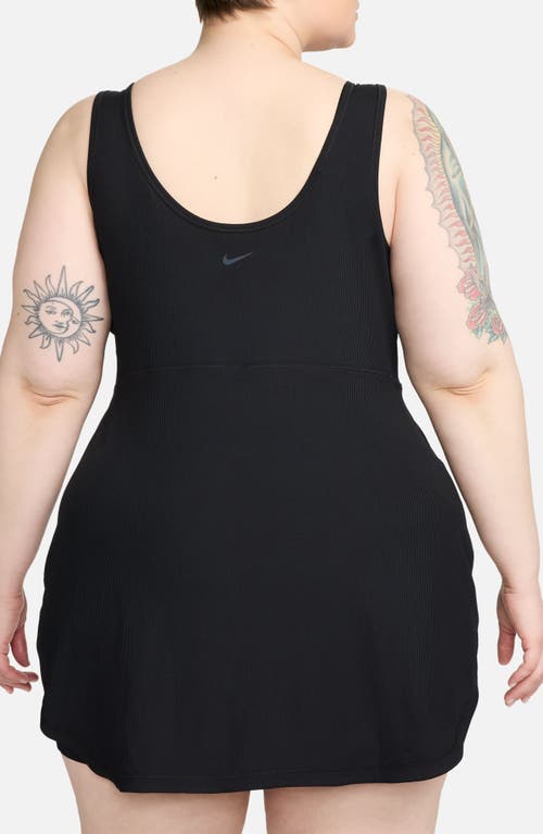 Shop Nike One Dri-fit Dress In Black/light Orewood Brown