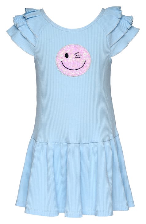 Kids' Ruffle Smiley Face Dress (Toddler & Little Kid)