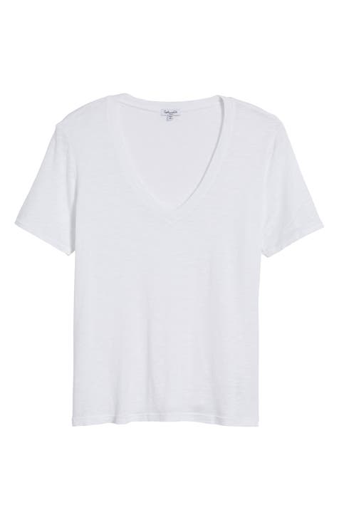 Miami Marlins New Era Womens Pinstripe V-Neck T-Shirt - White M