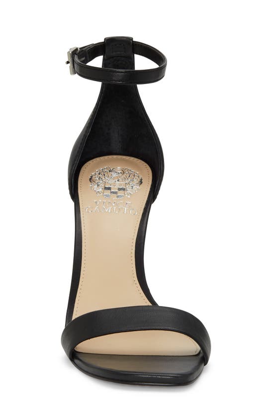 Vince Camuto Lauralie Ankle Strap Sandal In Black Leather