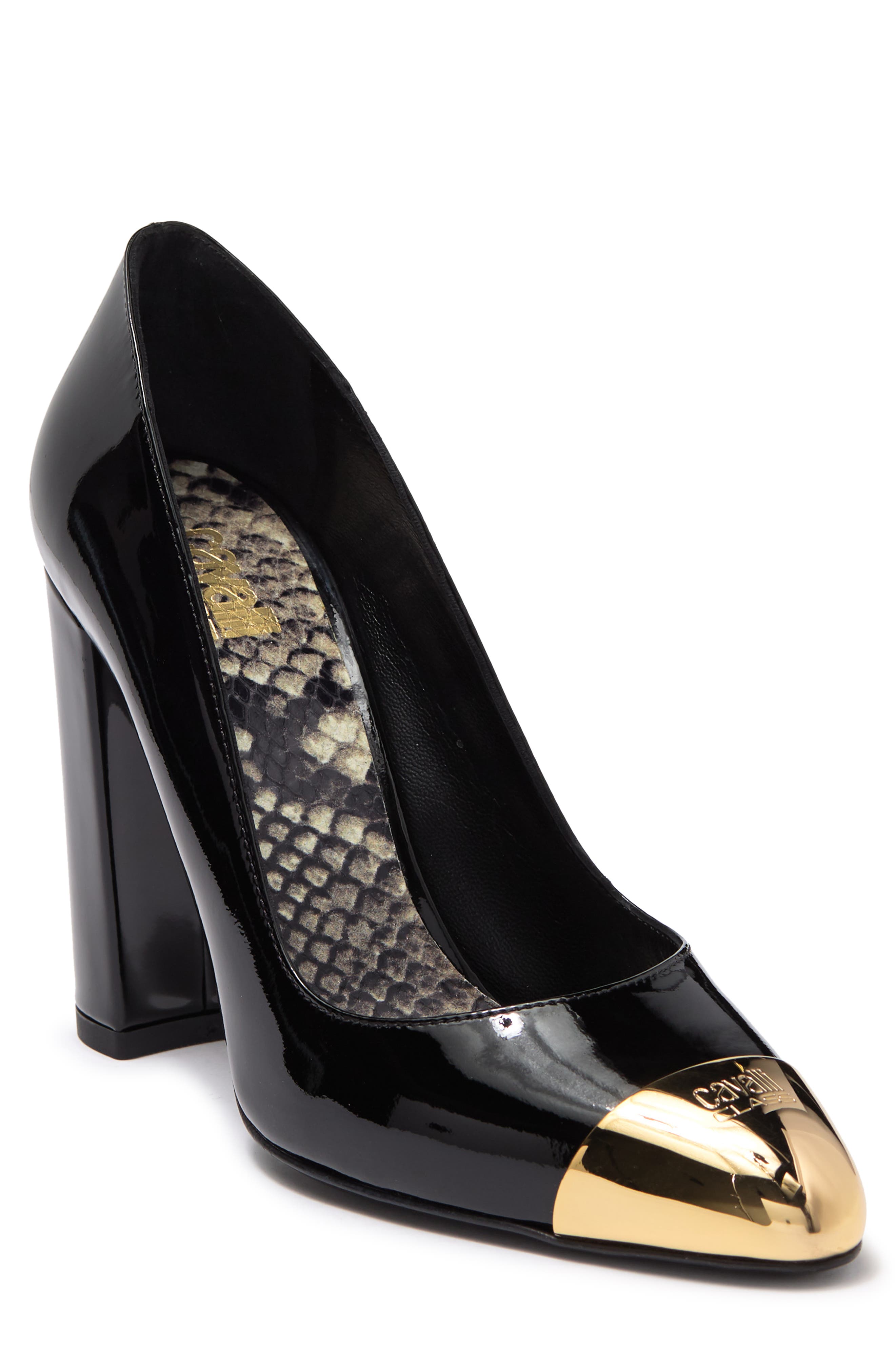 Gold cap toe pumps Clearance